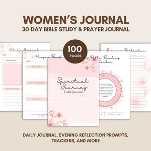 Women's Faith Journal, Bibelarbeit, Gebetstagebuch, Devotionalie für Frauen, Handelsmarkenrechte, PLR-Planer, Done For You