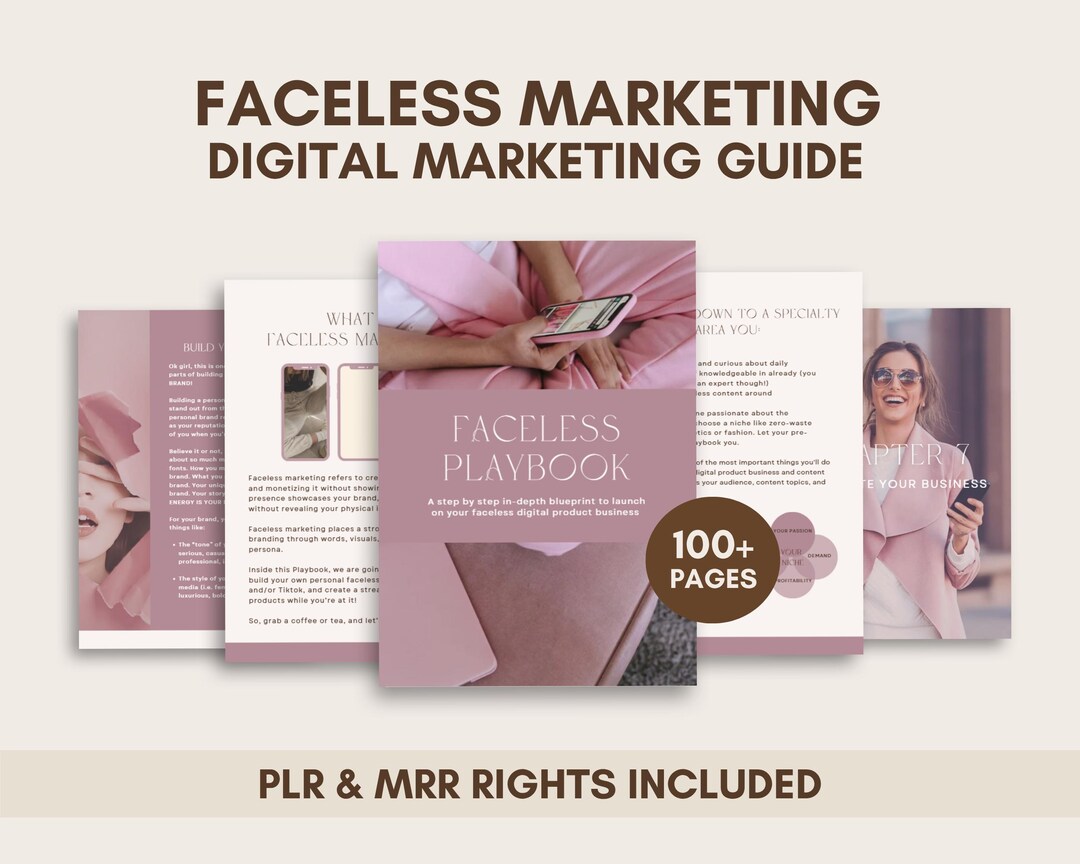 Faceless Digital Marketing Ebook With PLR and MRR, Done-for-you, Lead ...