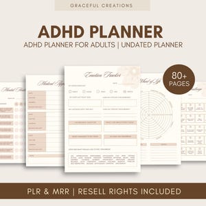 ADHD Planner for Adults, Daily Organizer, Habit Tracker (Digital Download)