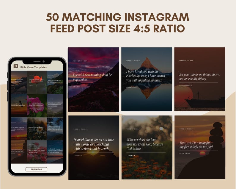 100 Bible Verse Instagram Post Template, Instagram Post, Christian PLR ...