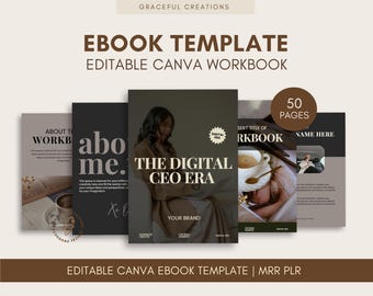 Plantilla de libro electrónico de Canva, Libro de trabajo para creadores de cursos (MRR PLR)