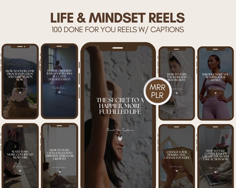 spiritual post, growth mindset canva, instagram reels, minimalist instagram, money manifestation, business coach, engagement instagram, coaching templates, content creator, instagram story, social media bundle, life coach, mental health, Life and Mindset Reels, Coaching Templates, Growth Mindset, Wellness Reels, Motivational Quotes, Instagram Reels Canva Templates PLR MRR