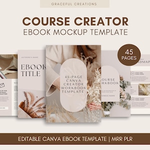 Modelo de e-book, modelo de e-book do Canva, mockup de e-book, modelo de pasta de trabalho, ímã de leads, marketing digital, criador de cursos, MRR PLR, DFY