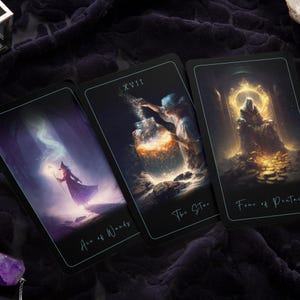Tarot of Sacred Kingdoms Original Edition - 78-Cards Tarot Deck with Guidebook with Upright Meanings – Oracle Cards Style image 2