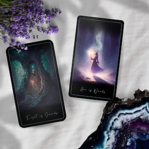 TAROT of SACRED KINGDOMS - Oracle Style Deck - Mystieke kunst met gids (trefwoorden/betekenissen) Milieuvriendelijk afdrukken