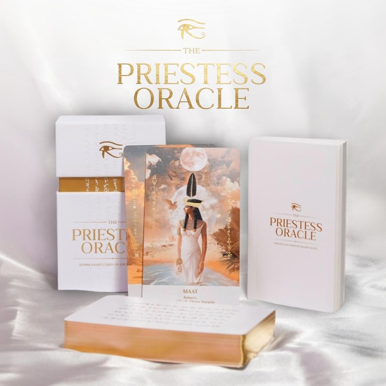 Priestess Oracle Deck: Ancient Egypt Light Codes, Spiritual Awakening image 1