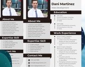 Minimalist CV Template: Modern Resume Design (Canva & Word, Instant Download)