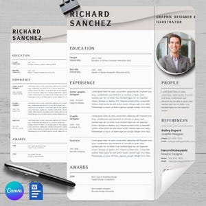 Lebenslauf Lebenslauf Vorlage | Kreativ Professionell | saubere Lebenslauf Vorlage | Word-Canva | Sofortdownload | Bearbeitbarer Lebenslauf | Minimalistisch und stilvoll