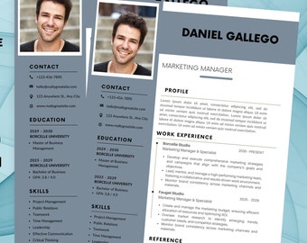 Editable CV Template: Canva & Word Resume Design (Digital Download)