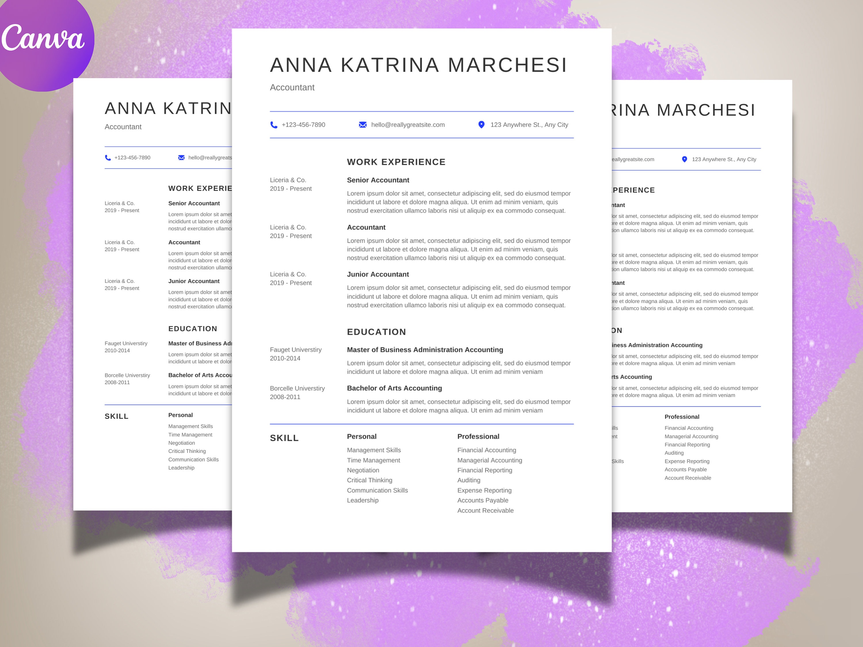 Minimalist & Professional Resume Template - Etsy