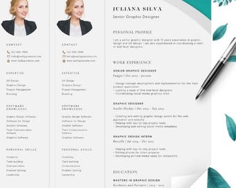 Creative Resume Template | Canva Word Editable | ATS Friendly CV  | Cover Letter | Professional Modern Resume | Instant Download