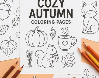 Fall Coloring Pages, Fall Coloring Book, Fall Coloring Sheets, Autumn Coloring Pages, Fall Coloring Pages for Kids, Autumn Activities, Fall