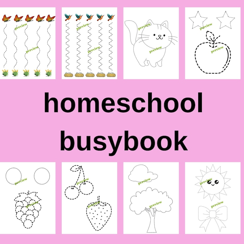 80 Preschool Line Tracing Worksheets Bundle Printable PDF Prewriting