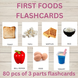 First Foods - real pictures / Montessori Cards / Flash Cards Nomenclature / Printable Cards Montessori preschool / ESL Preschool /Homeschool