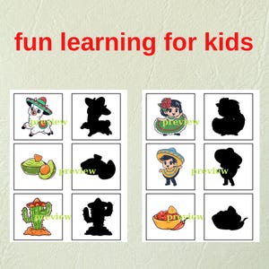 Cinco De Mayo Shadow Matching / Preschool Learning Activity ...
