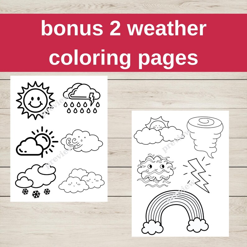 16 Weather Flash Cards / Educational Printables for Kids / Preschool ...