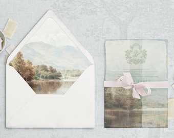 Vintage Landscape Vellum Envelope Liner Set (PDF Files)