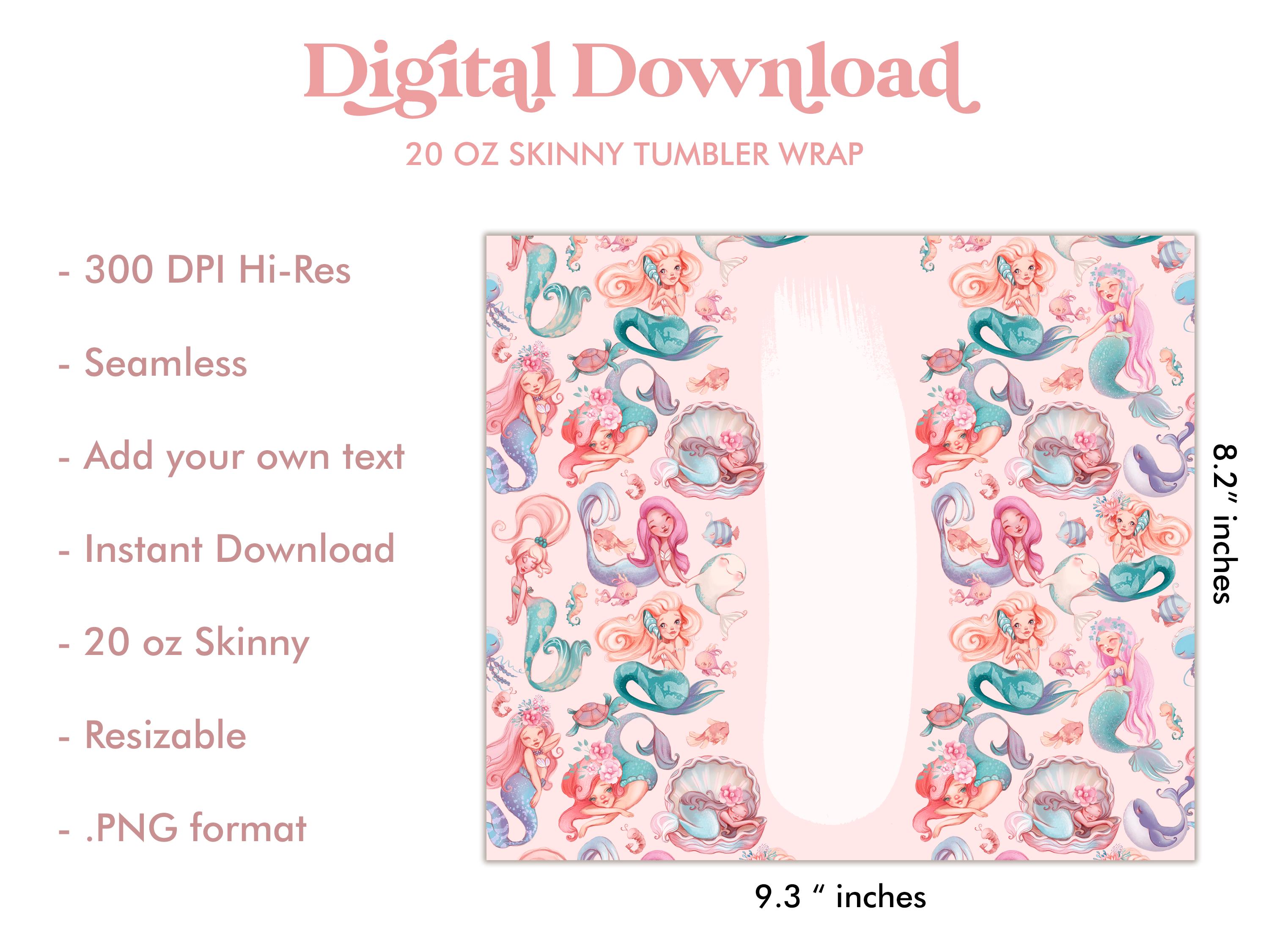 Add Your Name Mermaid Tumbler Wrap Png, Add Your Name Kids Tumbler, 20 ...