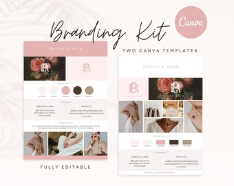 Canva Branding Kit Template: Modern Soft Pink Mood Board