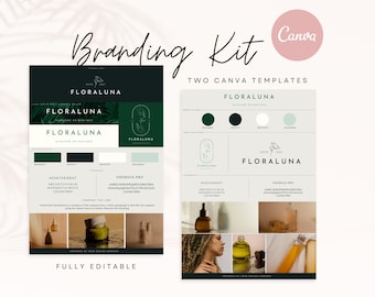 Lush Green Brand Kit Template: Modern Canva Branding (A4)