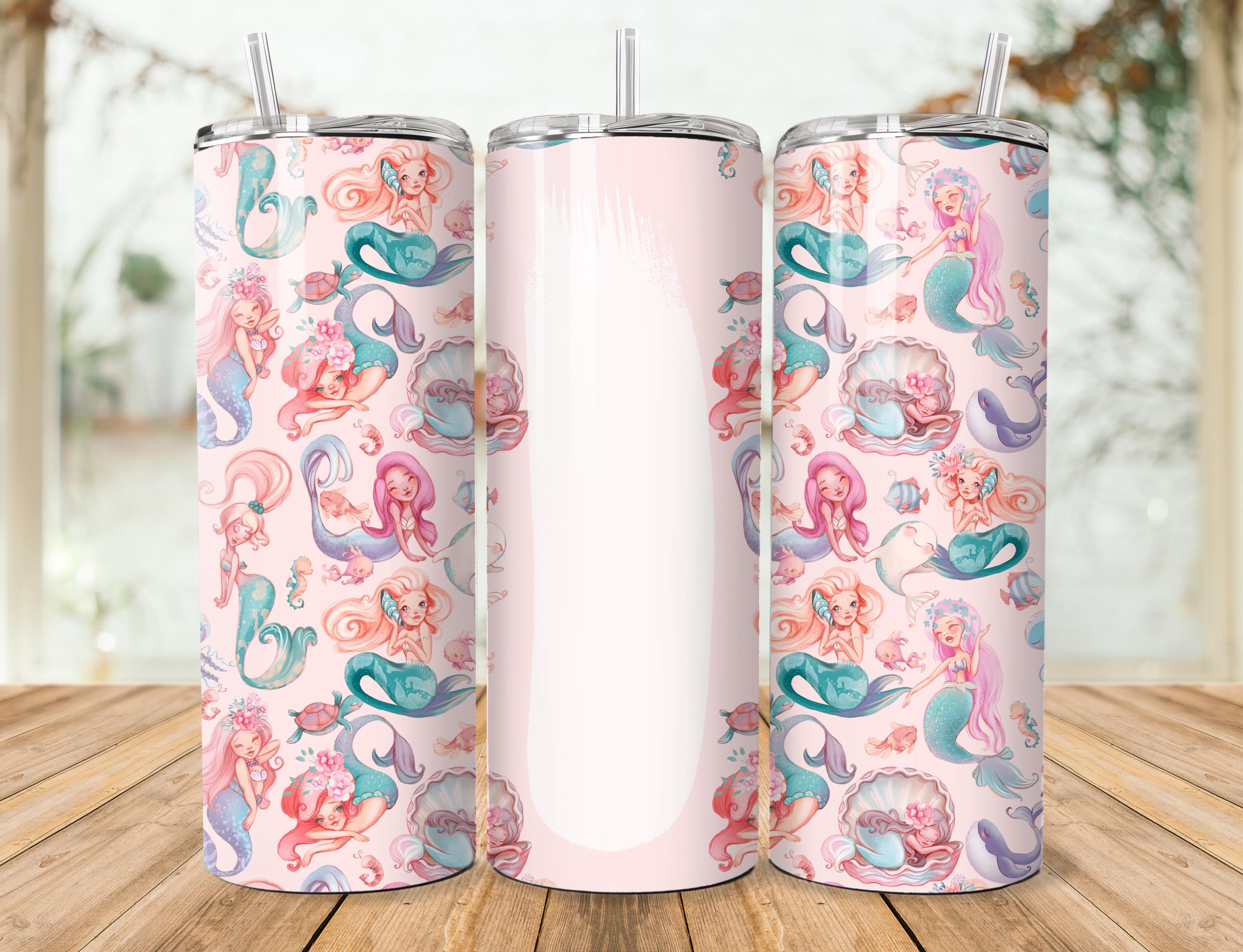 Add Your Name Mermaid Tumbler Wrap Png, Add Your Name Kids Tumbler, 20 ...