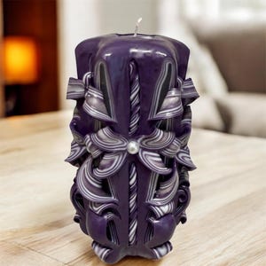 Creative Flower Carved Candle | Hand-Painted Petal Art