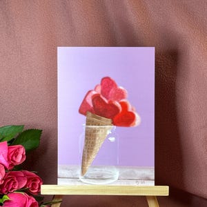 Dolce come una caramella, stampa artistica romantica in formato A5 per ogni occasione gioiosa