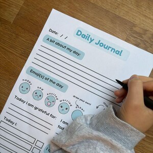 Diario de gratitud y atención plena para niños / Descarga digital en formato PDF