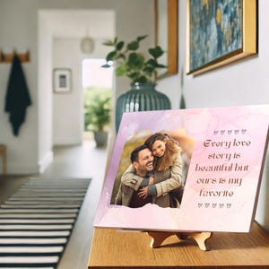 Cadeau de fiançailles personnalisé, plaque en céramique pour fiançailles, cadeau de fiançailles pour couple, cadeau souvenir de fiançailles, cadeau de fiançailles pour couple