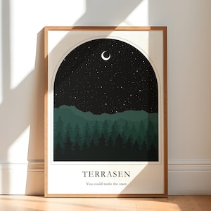 Terrasen Print Sarah J Maas Digital Art | Throne of glass | Book Prints | Printable Digital Download | Room Decor | Wall Art | Home Decor