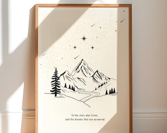ACOTAR Art Print: Sarah J. Maas Inspired Wall Decor (Digital Download)