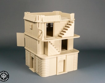 Edifício EdoKanto Cyberpunk Tocho Edifício de ficção científica