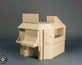 Edifícios de ficção científica EdoKanto Cyberpunk Tech Fixer