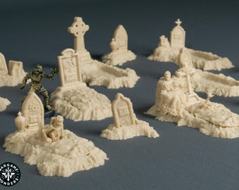 Eerie Graves and Coffins Set