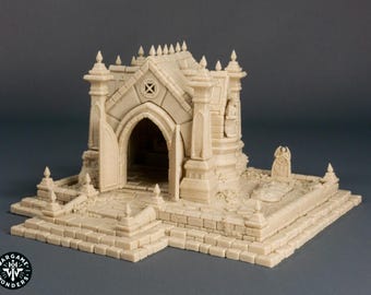 Mysterious Crypt with Pillars and Underworld Access