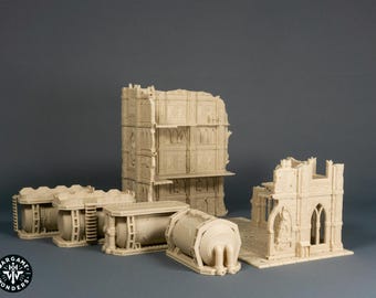 Gothic Ruin Set for SciFi Tabletop, WTC40K compatible