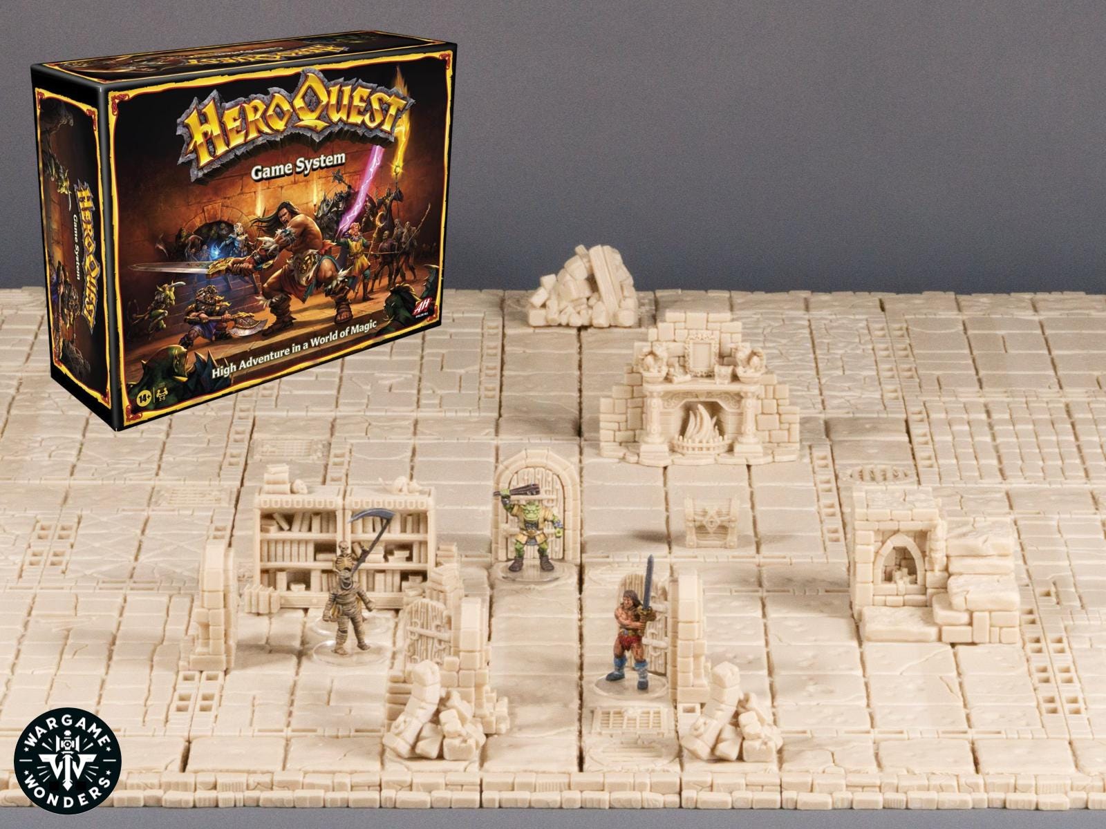 Advanced Heroquest Games Workshop - Jeu Incomplet Pour Pièces Vintage