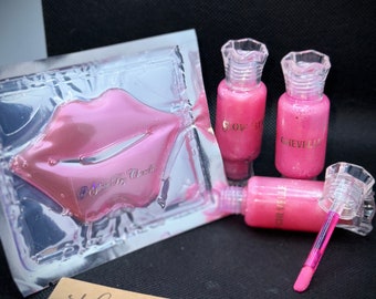 Juego de brillo de labios que cambia de color vibrante