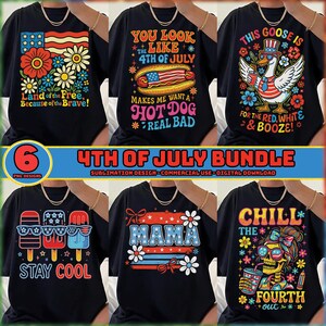 6 ontwerpen America Patriot PNG-bundel, 4 juli png, America Mama png, Independence Day, Free-in America, commercieel gebruik, digitaal bestand