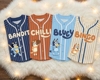 Custom Blue Baseball Jersey, Personalized Blue Character Shirt, Personalized Custom Name Toddler Birthday Gift, Family Matching Fan Gift