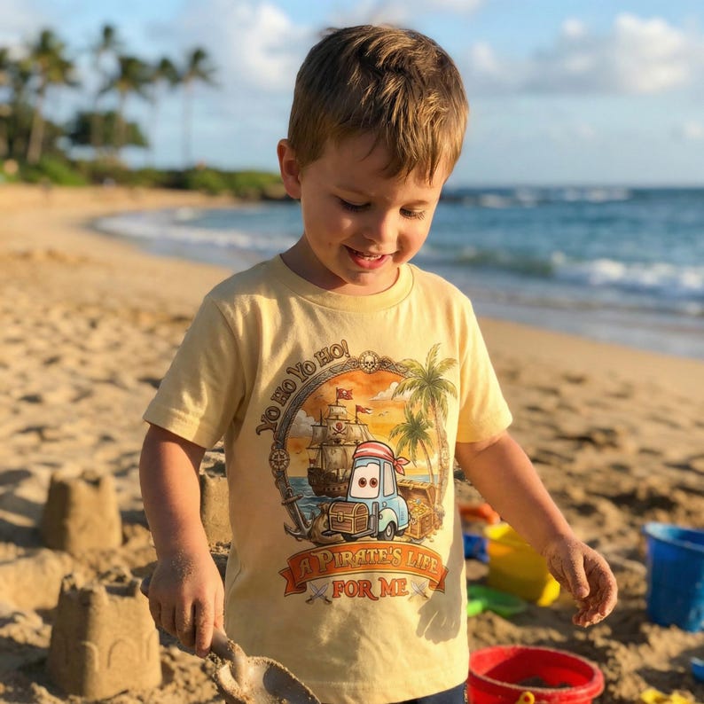Cars Disney Pirate Shirt, Yo Ho Yo Ho A Pirate’s Life for Me T-Shirt, Lightning McQueen Tee, Disneyland Trip, Kids Birthday Gift immagine 6