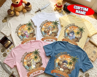 Winnie the Pooh Pirate Shirt, Yo Ho Yo Ho A Pirate’s Life for Me Disney T-Shirt, Disneyland Trip Outfit, Kids Birthday Gift