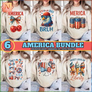 Retro Amerika PNG-bundel, 4 juli-shirt, Merica Png, Sweet Land Of Liberty png, Amerikaans zomershirt, commercieel gebruik, digitaal bestand