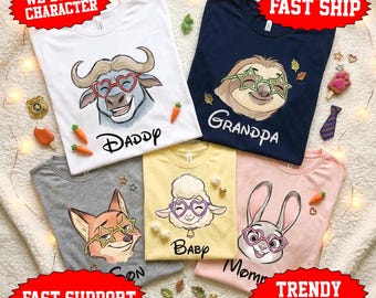 Custom Name Zootopia Comfort Colors Shirt, Zootopia Movie Tee Sweatshirt, Judy Hopps Nick Wilde Shirt, Birthday Gift