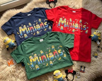 Minions Shirt for Kids, Despicable Me Birthday Tee, Custom Personalized Minions Shirt, Funny Cartoon Gift for Boys