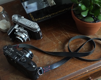 Handmade Leather Camera Strap: Camera strap for Digital and Film Cameras - Horween Chromexcel | Hand stitched