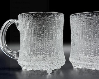 Ultima Thule Beer Mug Tankard Glass Rare Find Vintage Finnish Glass 500 ml