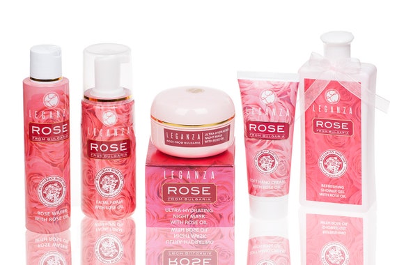 5pc Rose Gift Set Shower Gel Face Wash Mask Toner Hand Etsy