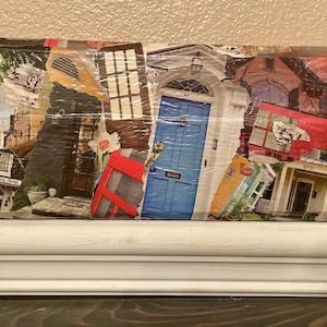 Original Mixed Media Art Decoupage Collage, Upcycled Art, Magazine Art “Destiny” Artwork Wall Hanging Handmade Decor