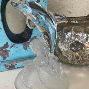 Cristal D’Arques Dolphin Figurine: Vintage Leaded Crystal Art Glass